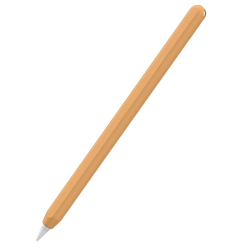 Ultra Thin Silicone Apple Pencil Pro 2 Magnetic Protective Case Orange Sleeve 0