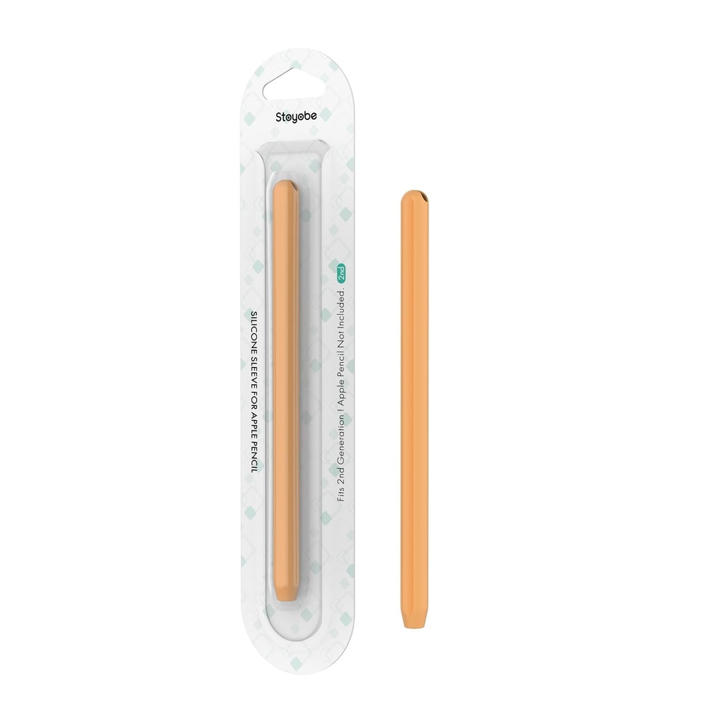 Ultra Thin Silicone Apple Pencil Pro 2 Magnetic Protective Case Orange Sleeve 1