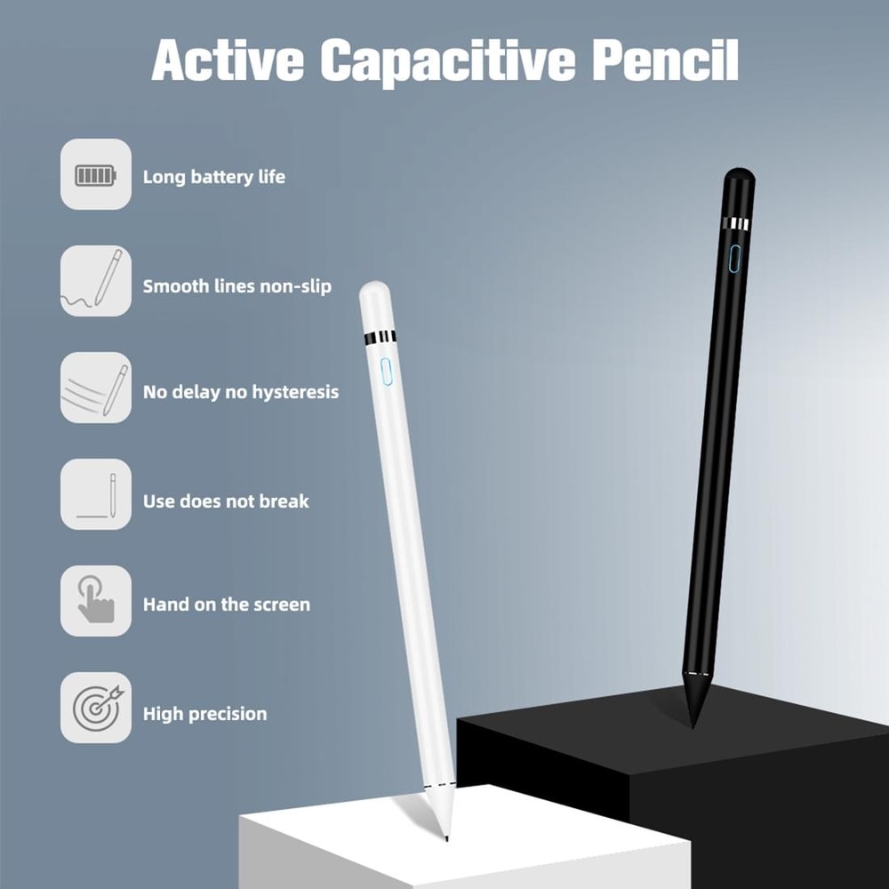Active Capacitive Stylus Pen For IPad IPhone Android Precision Rechargeable Touchscreen Stylus 2