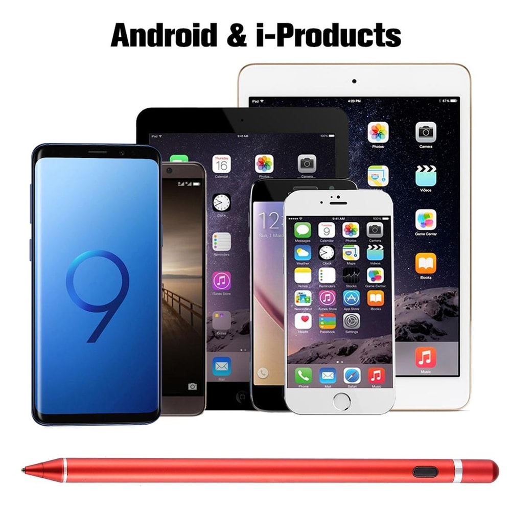 Active Capacitive Stylus Pen For IPad IPhone Android Precision Rechargeable Touchscreen Stylus 9