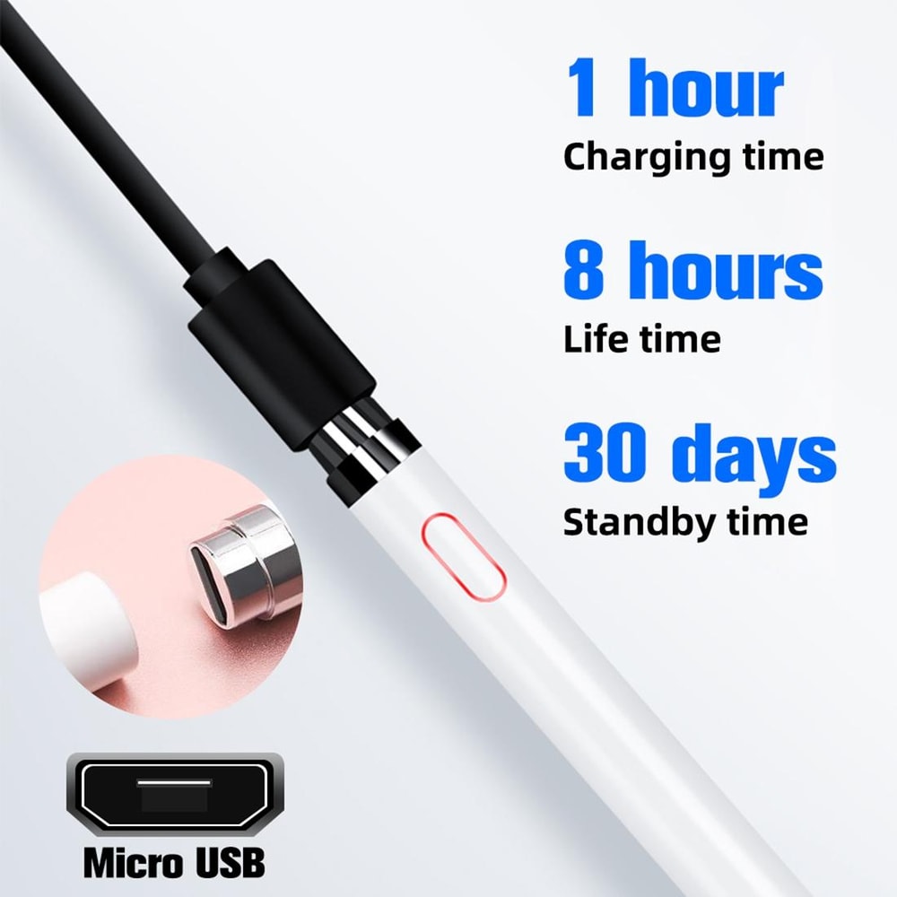 Active Capacitive Stylus Pen For IPad IPhone Android Precision Rechargeable Touchscreen Stylus 10