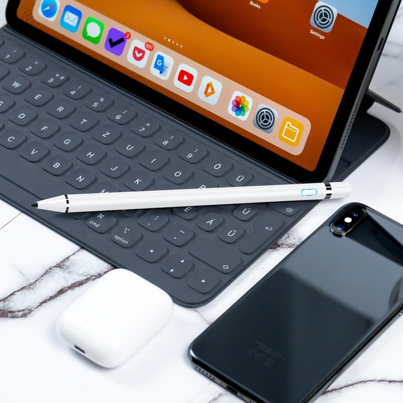 Active Capacitive Stylus Pen For IPad IPhone Android Precision Rechargeable Touchscreen Stylus 12