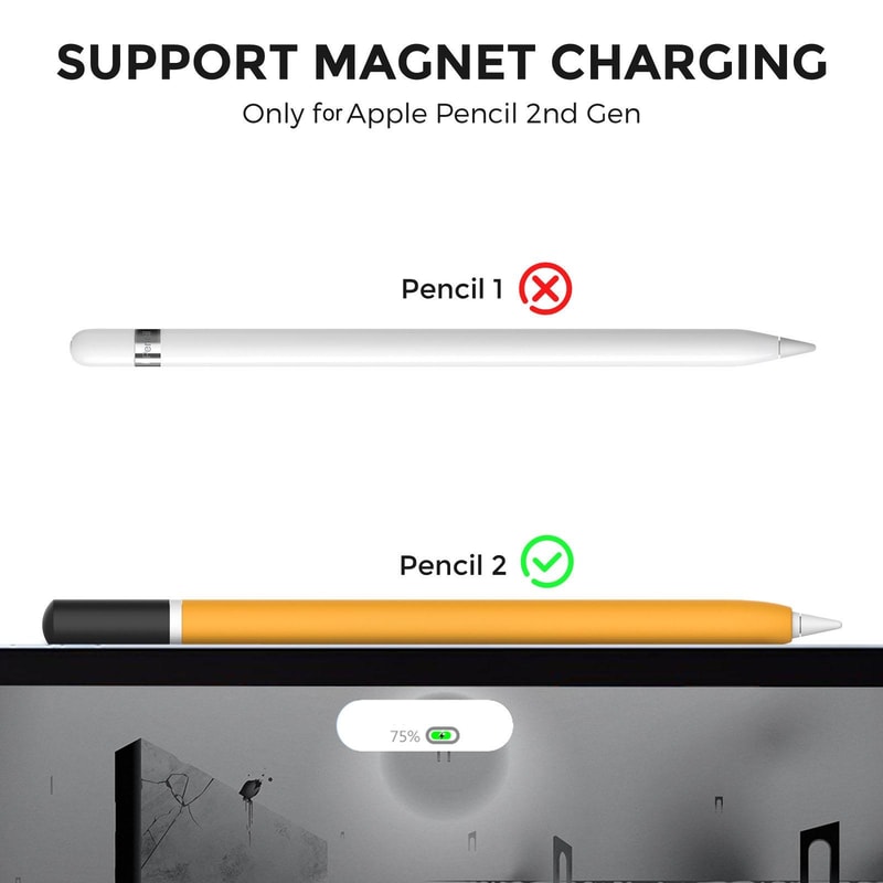 Apple Pencil 2 Silicone Case Anti Slip Protective Sleeve Cover AhaStyle JY16-2