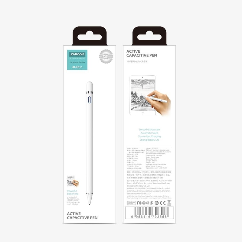 JRK811 Active Capacitive Stylus Pen Rechargeable Micro USB Stylus Pen For Android And IOS 8