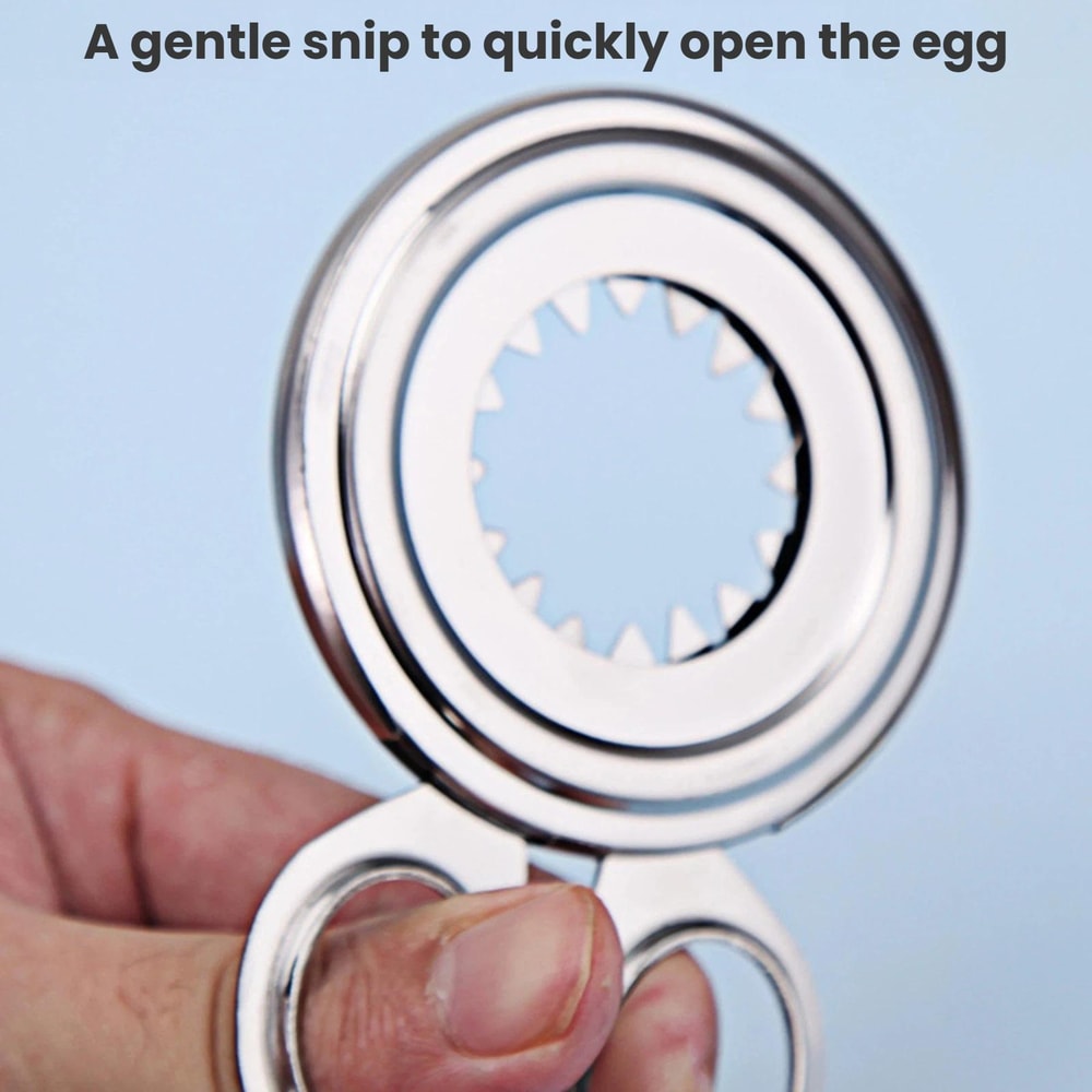 Stainless Steel Egg Cracker Tool Handheld Egg Shell Opener Soft Boiled Egg Kitchen Gadget