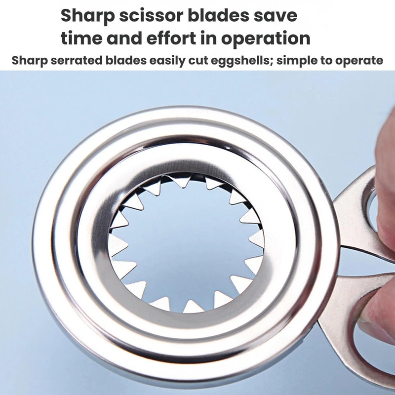 Stainless Steel Egg Cracker Tool Handheld Egg Shell Opener Soft Boiled Egg Kitchen Gadget