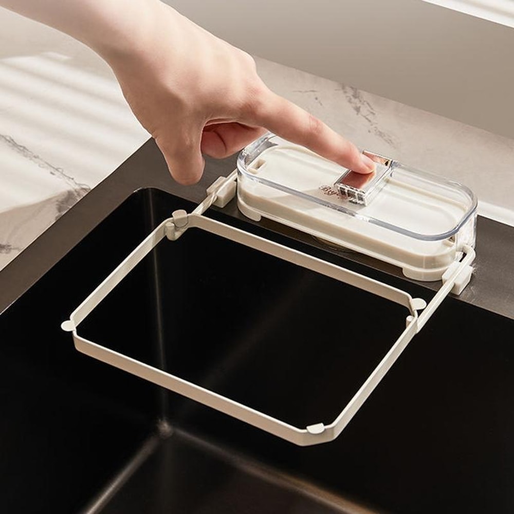 Suction Cup Kitchen Sink Filter Rack Drain Strainer Holder with Mesh Waste Strainer and Removable Suction Base