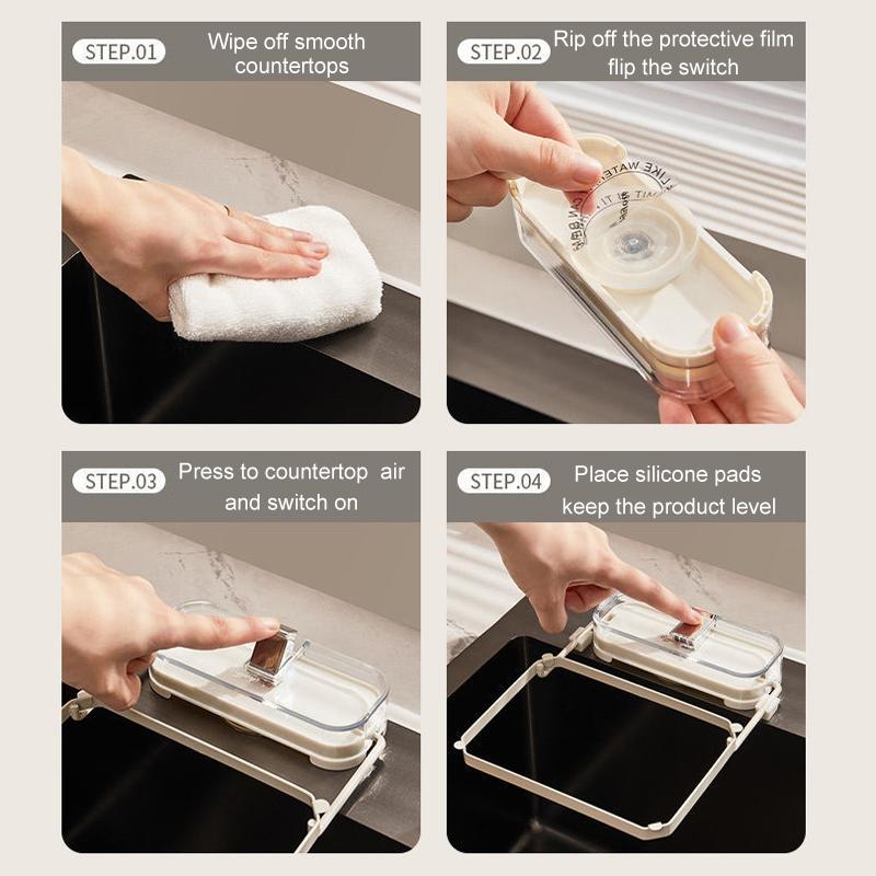 Suction Cup Kitchen Sink Filter Rack Drain Strainer Holder with Mesh Waste Strainer and Removable Suction Base
