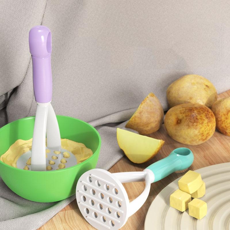Baby Food Masher Set Manual Potato Masher Soft Food Press Tool for Quick Homemade Purees