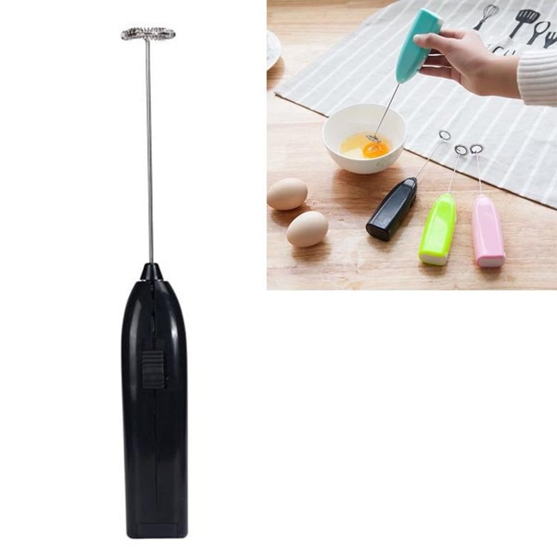 Mini Electric Milk Frother Handheld Egg Beater Stainless Steel Coffee Mixer