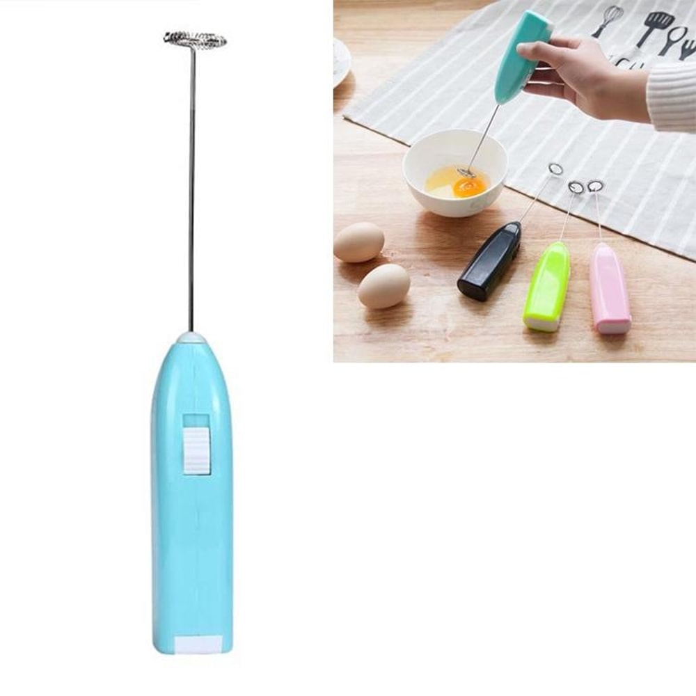 Mini Electric Milk Frother Handheld Egg Beater Stainless Steel Coffee Mixer