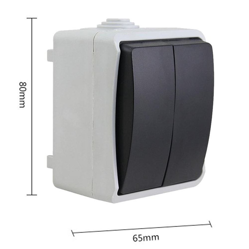 Waterproof Double Switch Socket for Kitchen Bathroom Safe Control Unit
