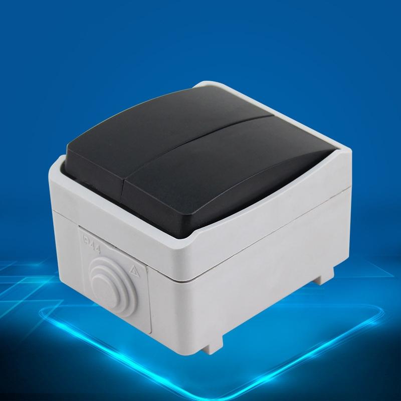 Waterproof Double Switch Socket for Kitchen Bathroom Safe Control Unit