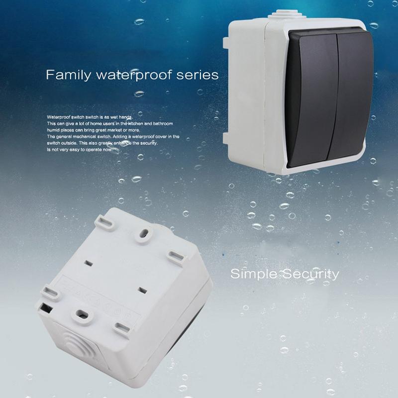 Waterproof Double Switch Socket for Kitchen Bathroom Safe Control Unit