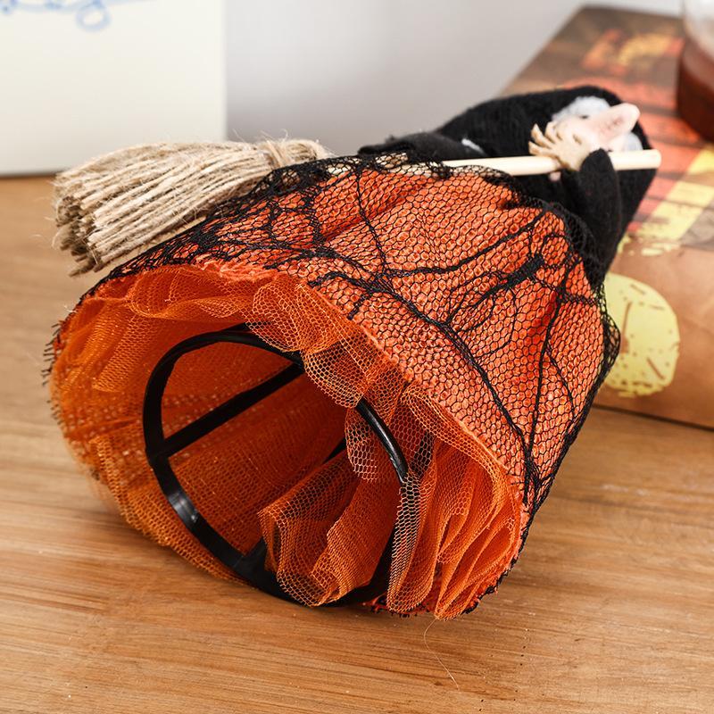 Halloween Witch Broom Decoration – Hanging Spooky Home Decor for Party & Gift Display