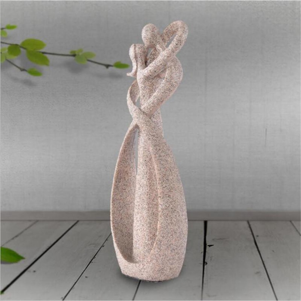 Romantic Sandstone Cameo Couple Statue Home Decor Gift for Newlyweds