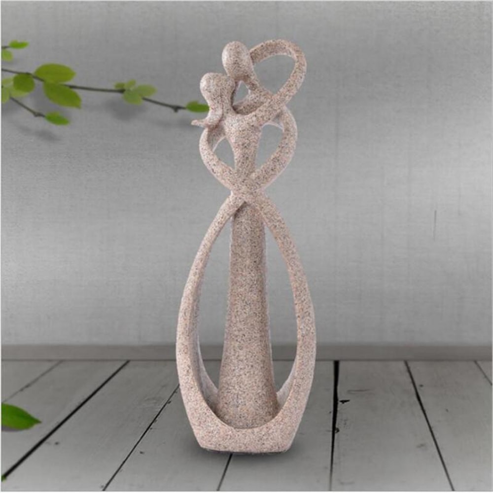 Romantic Sandstone Cameo Couple Statue Home Decor Gift for Newlyweds