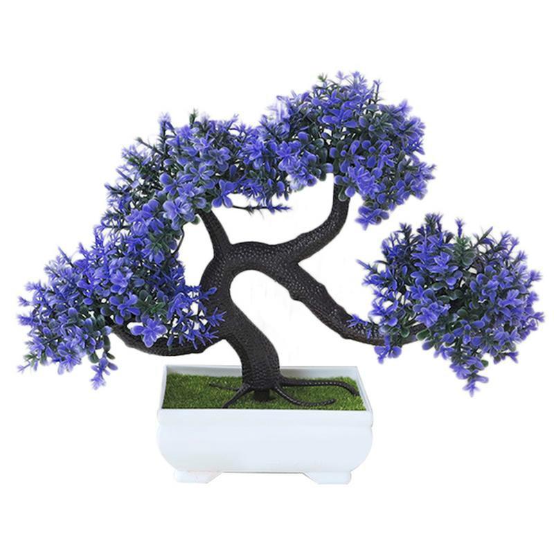 Welcome Pine Artificial Plant Desk Decor Realistic Greenery Desktop Accent for Home & Office
