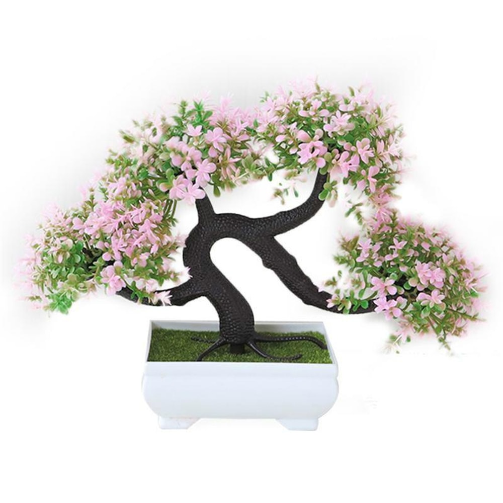 Welcome Pine Artificial Plant Desk Decor Realistic Greenery Desktop Accent for Home & Office