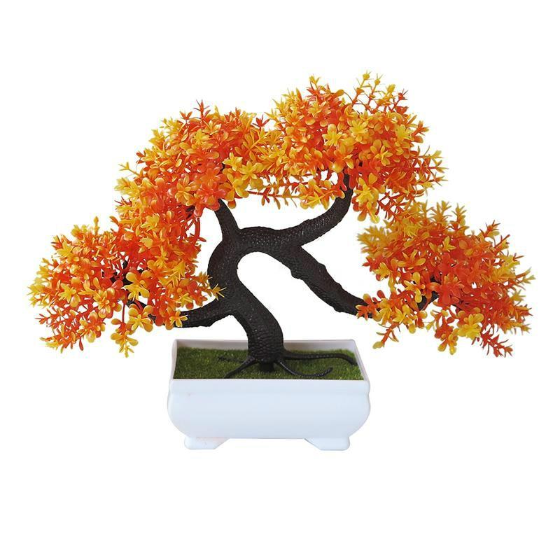 Welcome Pine Artificial Plant Desk Decor Realistic Greenery Desktop Accent for Home & Office