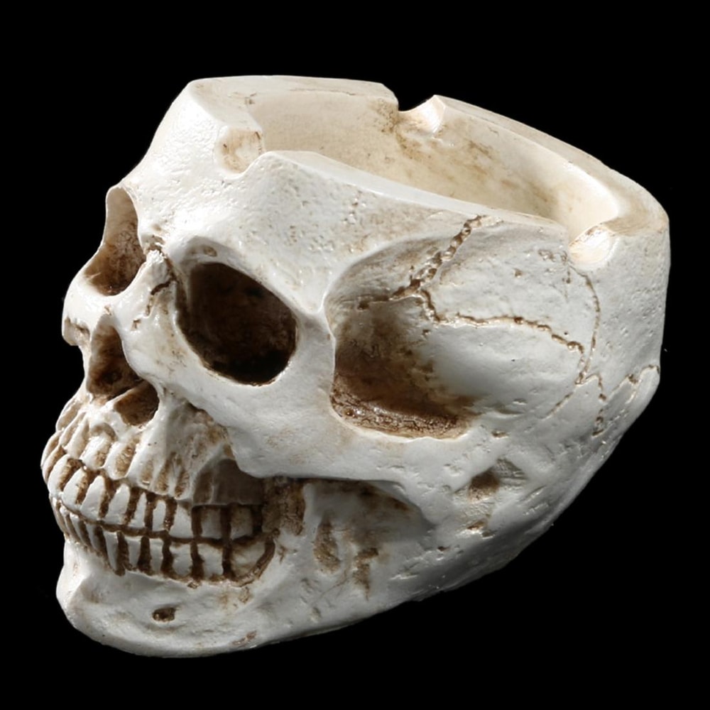 Gothic Skull Ashtray Resin Halloween Decor Smoking Accessory