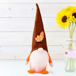 autumn no face standing doll pumpkin maple leaf halloween thanksgiving decoration