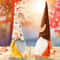Autumn No Face Standing Doll Pumpkin Maple Leaf Halloween Thanksgiving Decoration