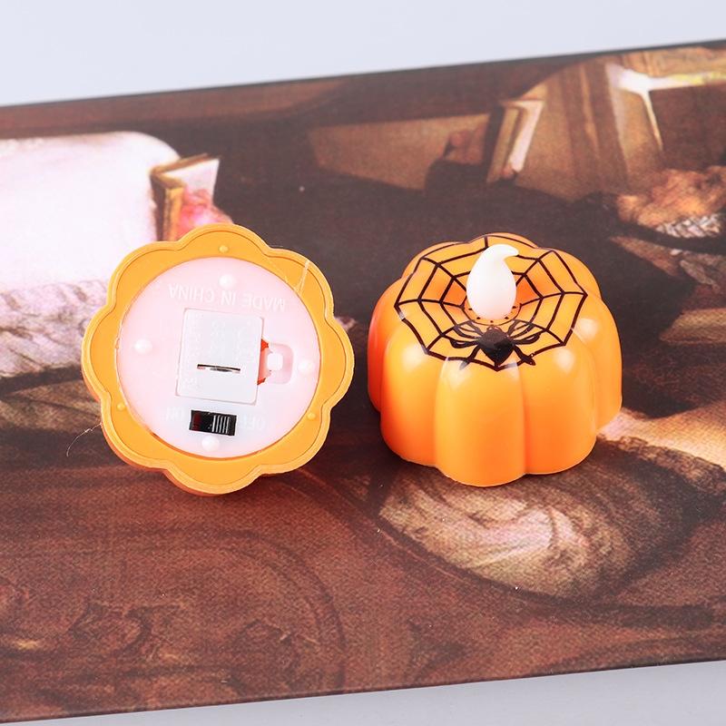 LED Pumpkin Candle Light Halloween Decor Smiling Jack O Lantern Table Ornament 5