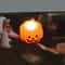 LED Pumpkin Candle Light Halloween Decor Smiling Jack O Lantern Table Ornament 3