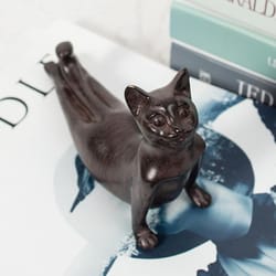 zen yoga cat figurine meditation decor for home and office