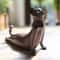 Zen Yoga Cat Figurine Meditation Decor for Home and Office