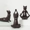 Zen Yoga Cat Figurine Meditation Decor for Home and Office