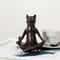 Zen Yoga Cat Figurine Meditation Decor for Home and Office