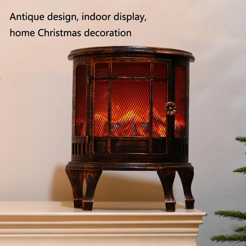 Vintage Christmas Lantern Decor with LED Flame Effect Festive Window Light