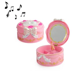 rotating ballet music box for kids pink dancing ballerina jewelry organizer