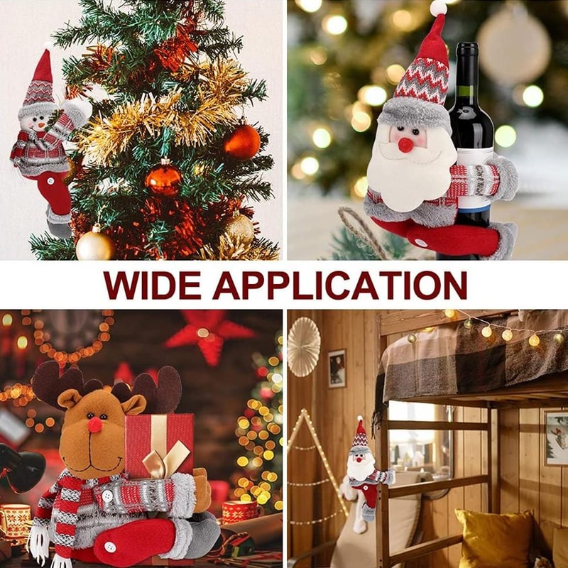 Christmas Elk Curtain Tieback Plush Doll Holiday Curtain Buckle Decor 7
