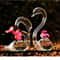 Elegant Swan Glass Vase Centerpiece for Home & Wedding Decor