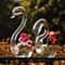 Elegant Swan Glass Vase Centerpiece for Home & Wedding Decor