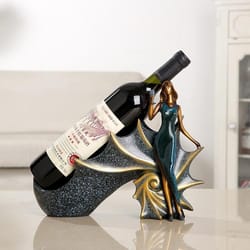 elegant resin wine bottle holder sculpture creative wine bottle holder for home bar decor