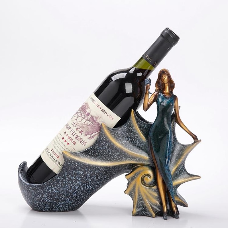 Elegant Resin Wine Bottle Holder Sculpture Creative Wine Bottle Holder For Home Bar Decor 1