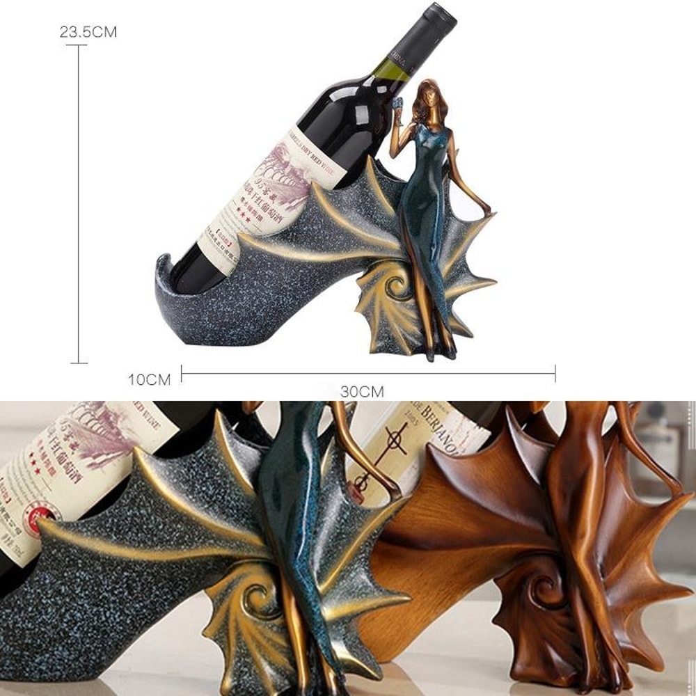 Elegant Resin Wine Bottle Holder Sculpture Creative Wine Bottle Holder For Home Bar Decor 3