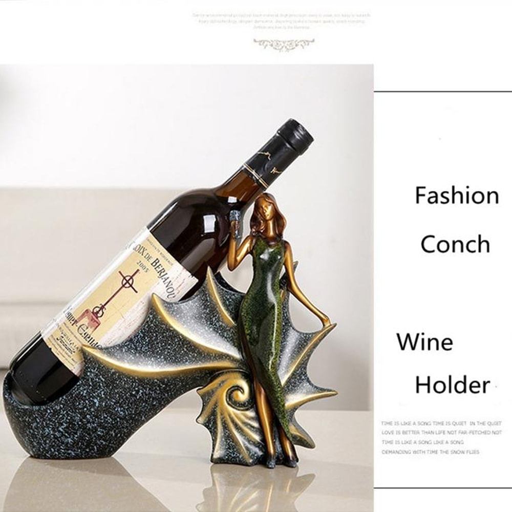 Elegant Resin Wine Bottle Holder Sculpture Creative Wine Bottle Holder For Home Bar Decor 4