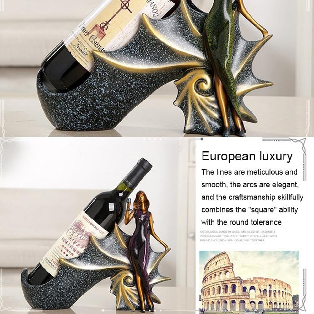 Elegant Resin Wine Bottle Holder Sculpture Creative Wine Bottle Holder For Home Bar Decor 6