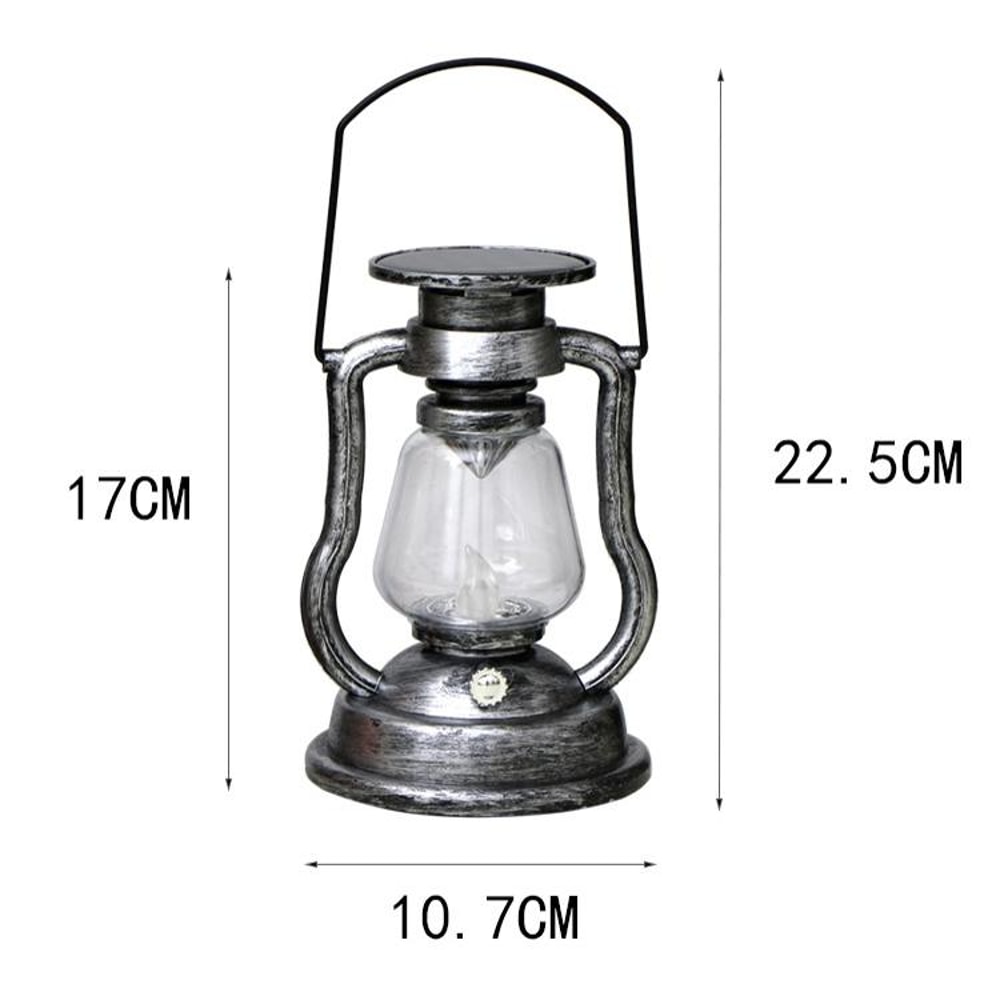 Solar Flame Lantern Vintage Kerosene Style Outdoor Decorative Light