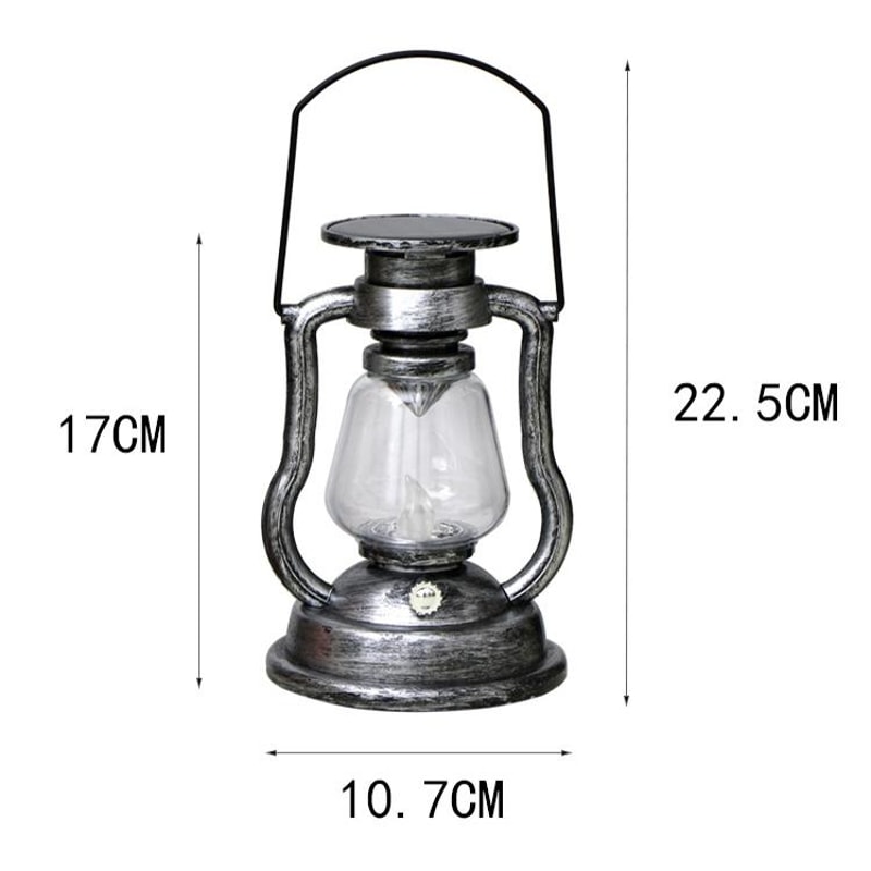Solar Flame Lantern Vintage Kerosene Style Outdoor Decorative Light