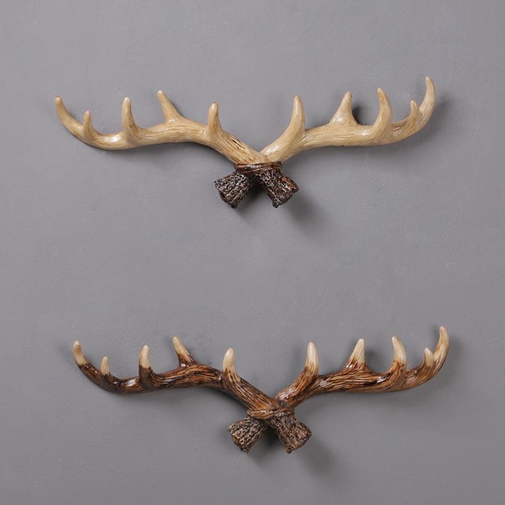 Resin Antler Wall Hook Decorative Coat Rack Wall Hanger For Entryway Storage 1