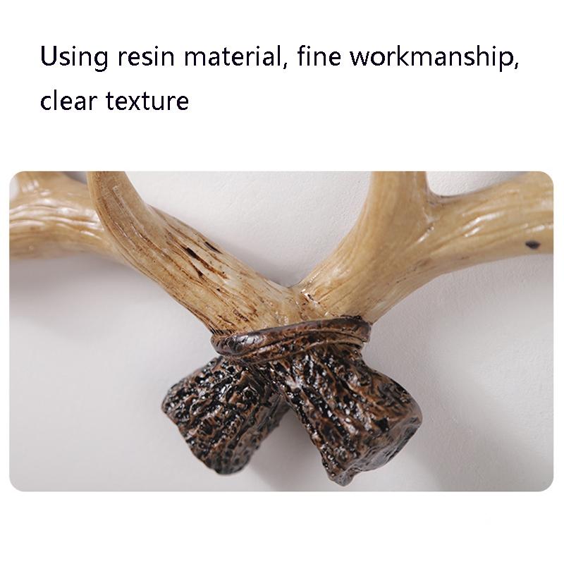 Resin Antler Wall Hook Decorative Coat Rack Wall Hanger For Entryway Storage 3