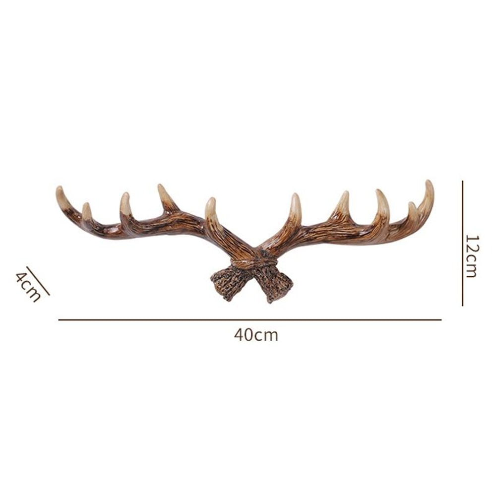 Resin Antler Wall Hook Decorative Coat Rack Wall Hanger For Entryway Storage 4