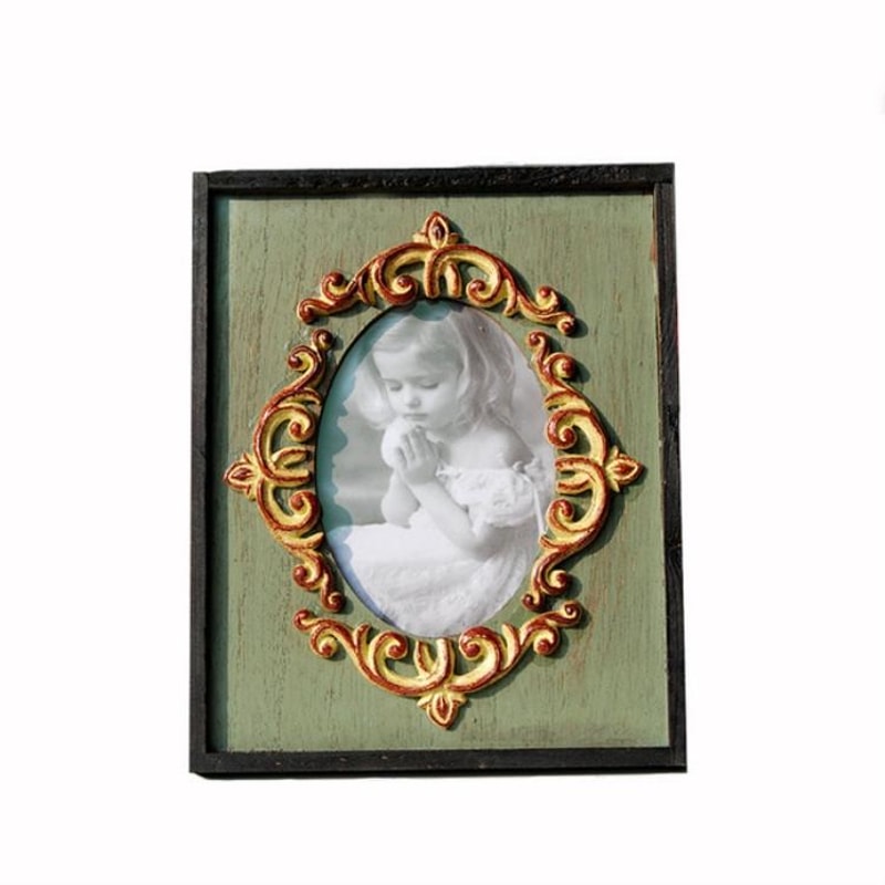 Vintage Wooden Photo Frame Rustic Home Decor Desktop and Wall Picture Frame