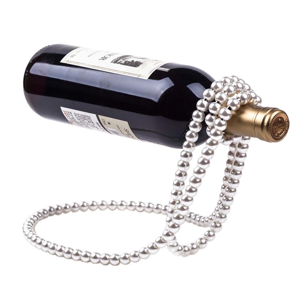 Pearl Suspended Wine Rack Decorative Desktop Wine Holder Home Display Stand